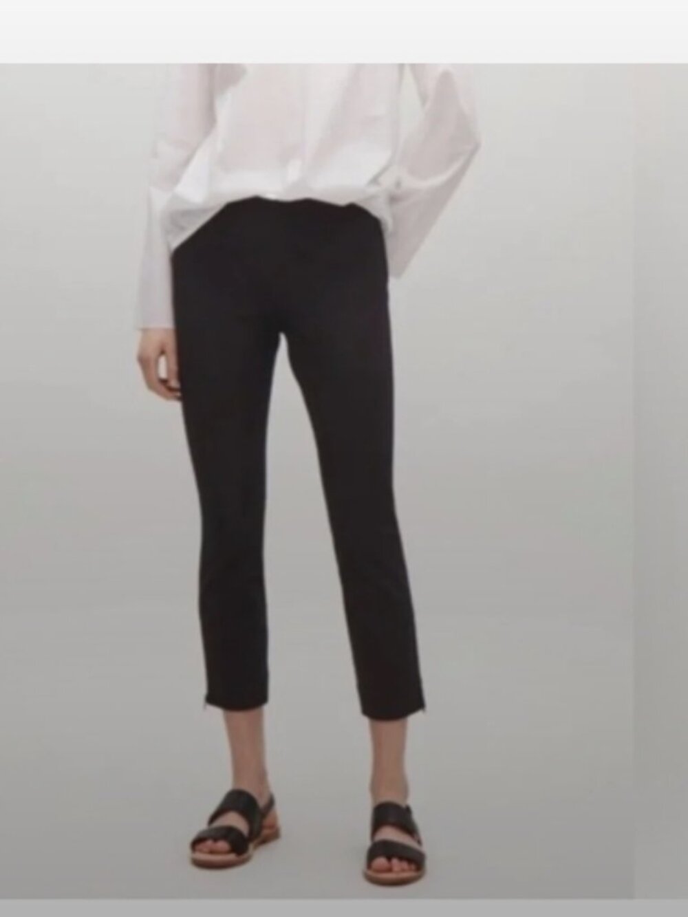 NWT COS Zip Ankle High-Waist Pull-On Pants Black Size 2